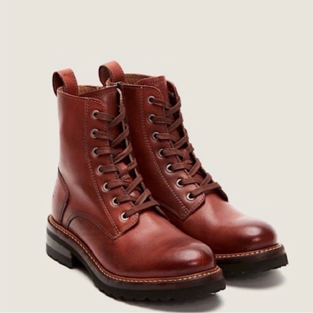 Frye Womens Ella Moto Lace Ankle Boot -Size